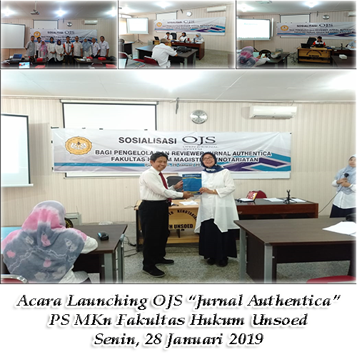 Launching Open Journal System “Jurnal Authentica”